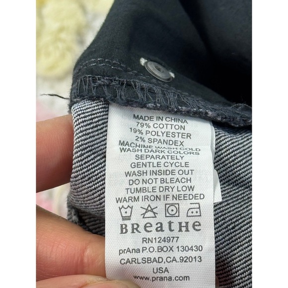 Prana Kara Jean Womens 2 Dark Wash Denim Low Rise Fitted Stretch W4KARA112 - Picture 11 of 12